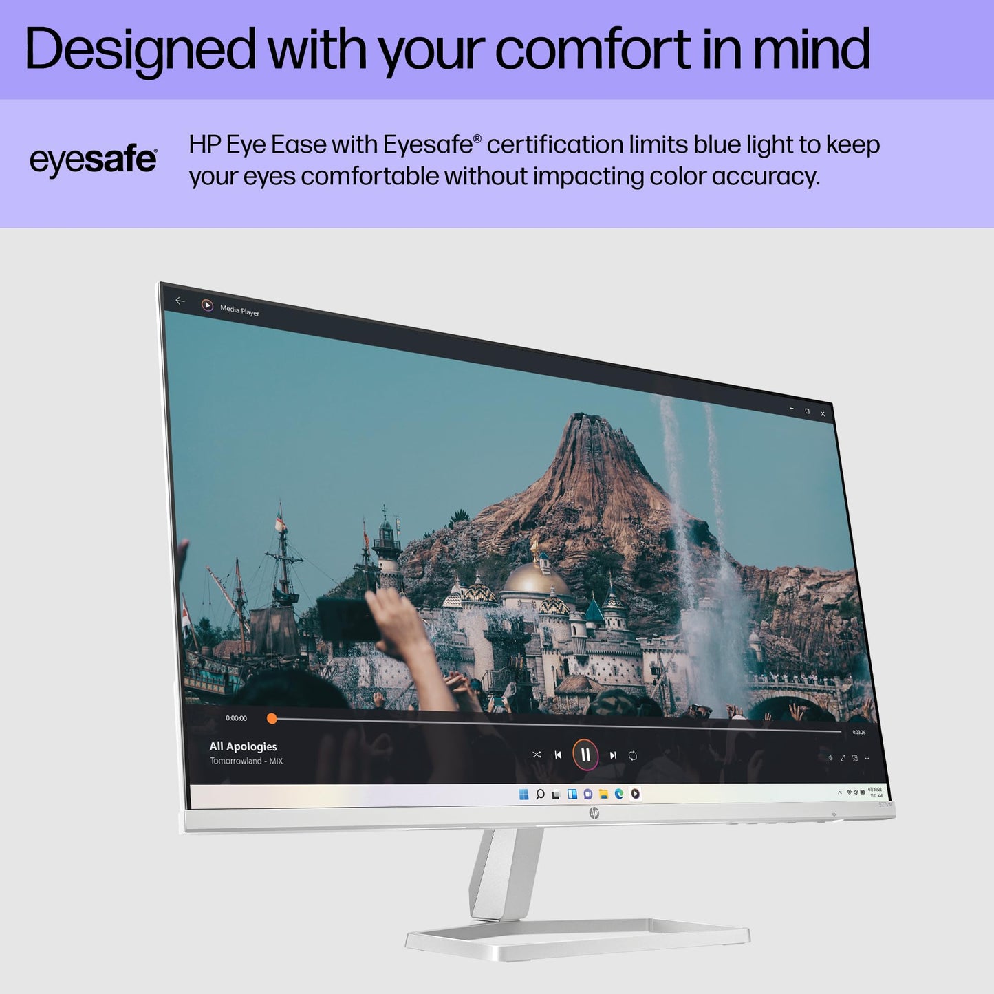 HP Series 5 27-in FHD Computer Monitor, Full HD, IPS Panel, 1500:1 Contrast, 300 nits, Eye Ease with Eyesafe Certification, 527sw