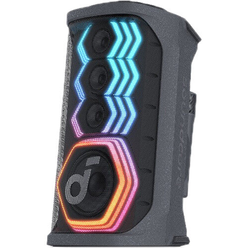 Soundcore by Anker Rave 3 | Karaoke Party Speaker with Two Wireless Microphones and Customizable Light Show - Black