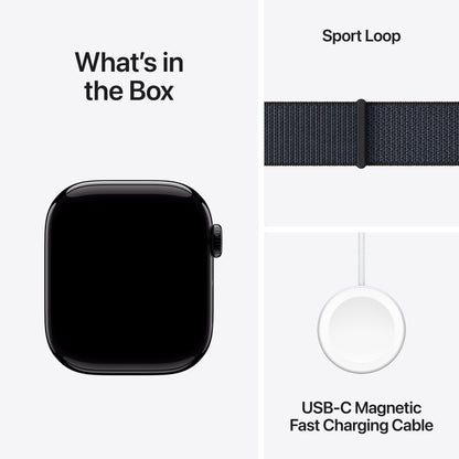 Apple Watch Series 10 GPS 42mm Jet Black Aluminum Case with Ink Sport Loop - MWWG3LW/A (2024)