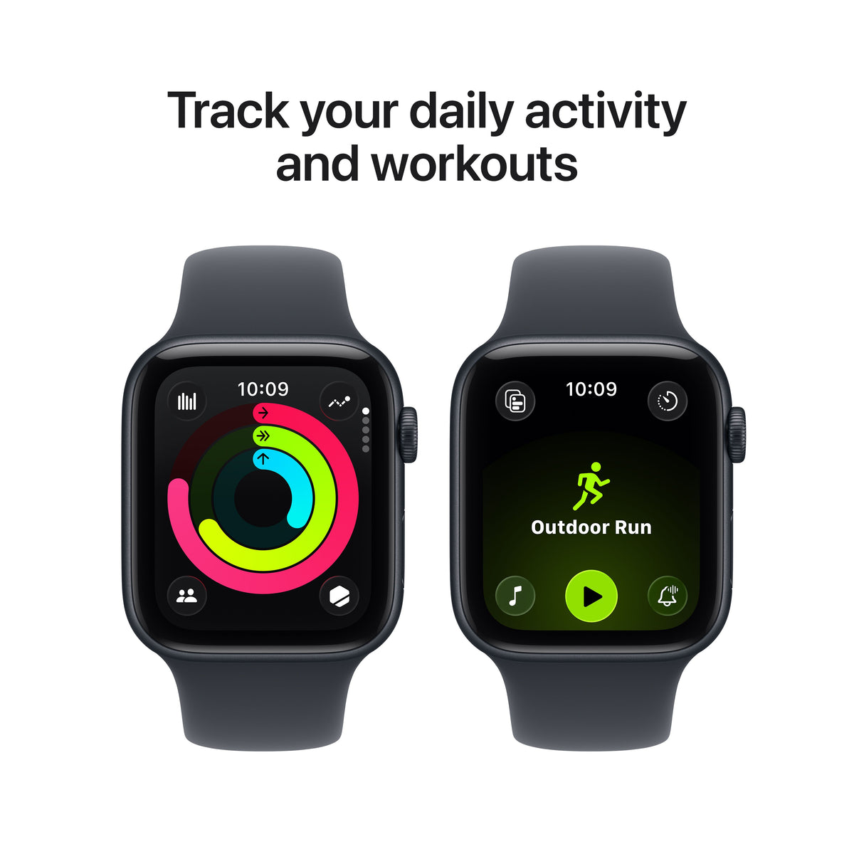 (Open Box) Apple Watch SE 3 GPS 44mm Midnight Aluminum Case with Midnight Sport Band - M/L - MEHQ4LW/A - (Fall 2025)