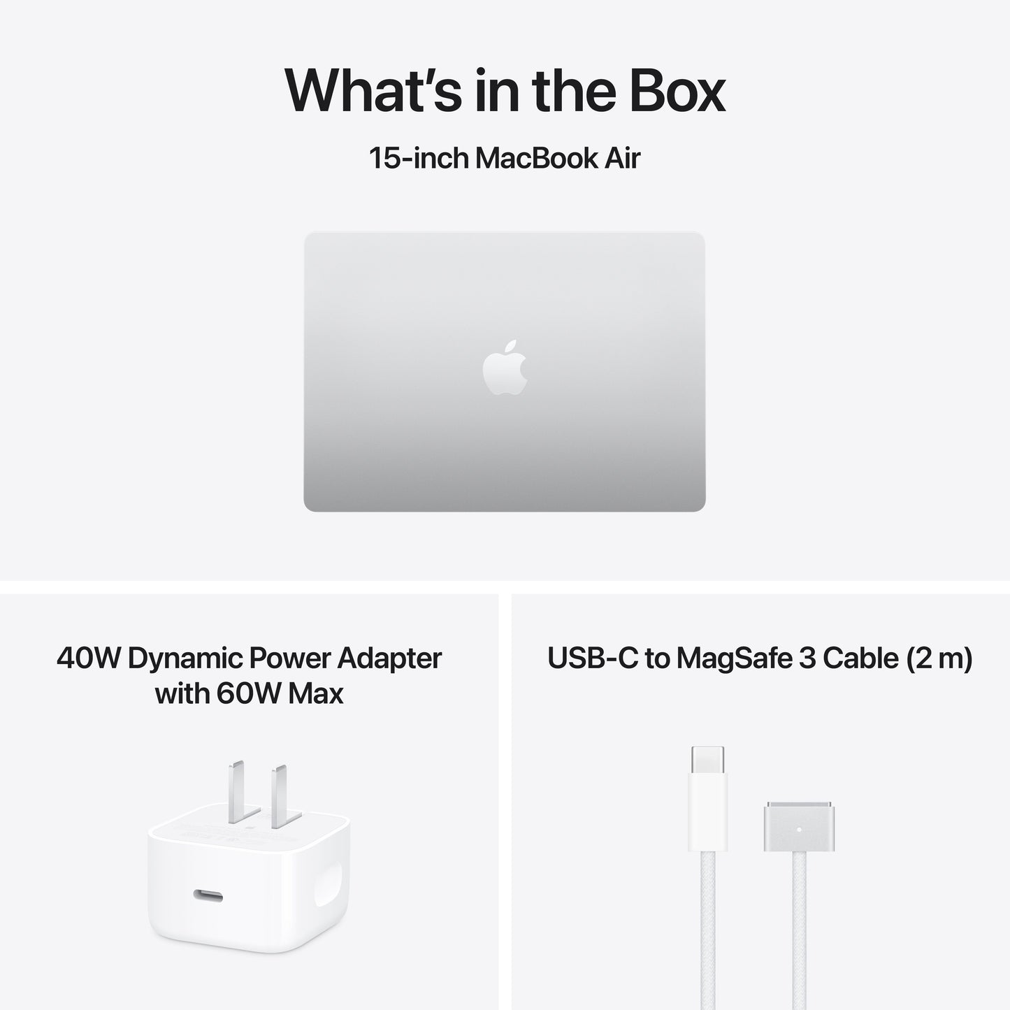 Apple 15-inch MacBook Air: Apple M5 chip w 10-core CPU - 10-core GPU, 1TB SSD, 24GB RAM - Silver - MDVC4LL/A - (2026)