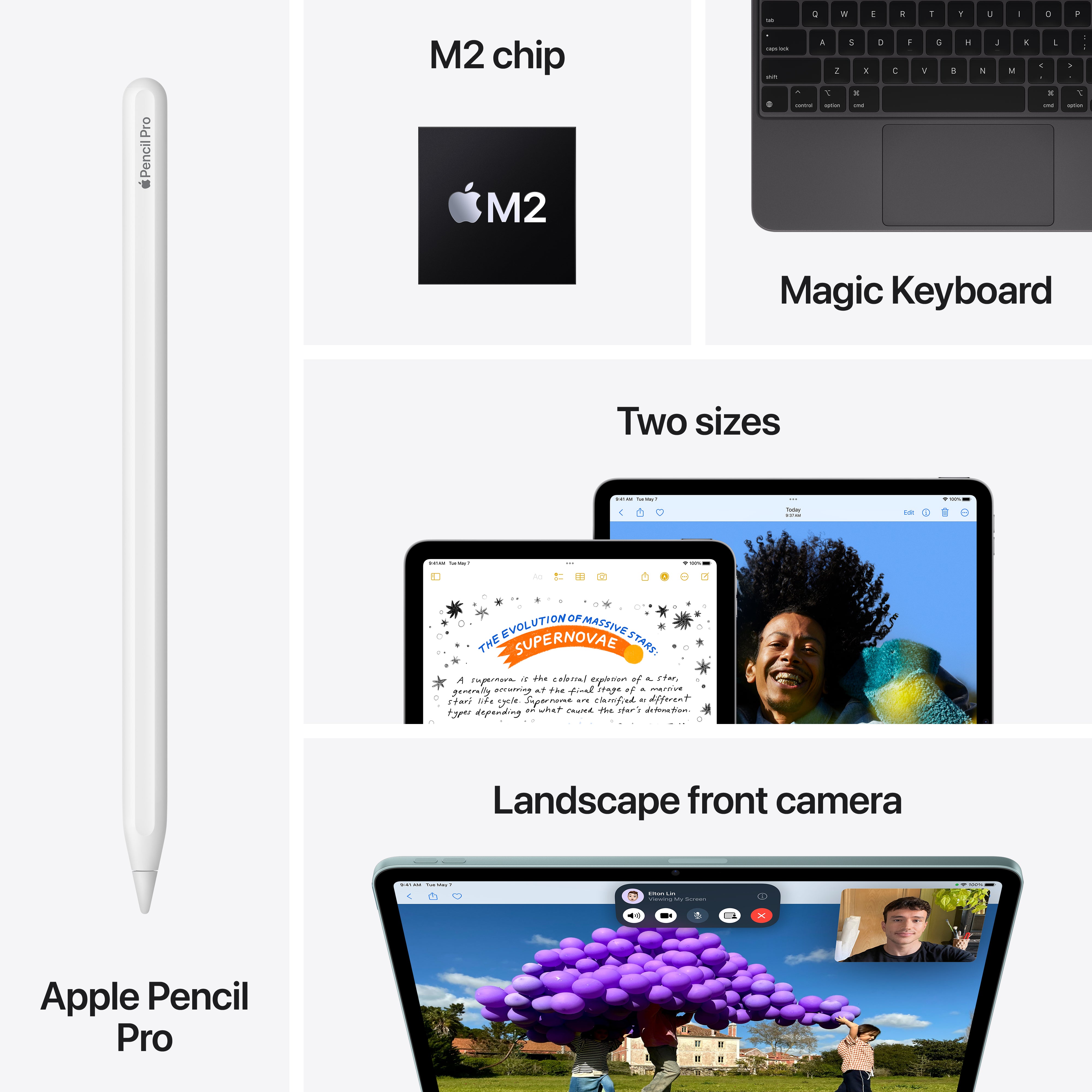 Apple 11-in iPad Air (M2) Wi-Fi + Cellular 256GB - Purple - MUXL3LL/A