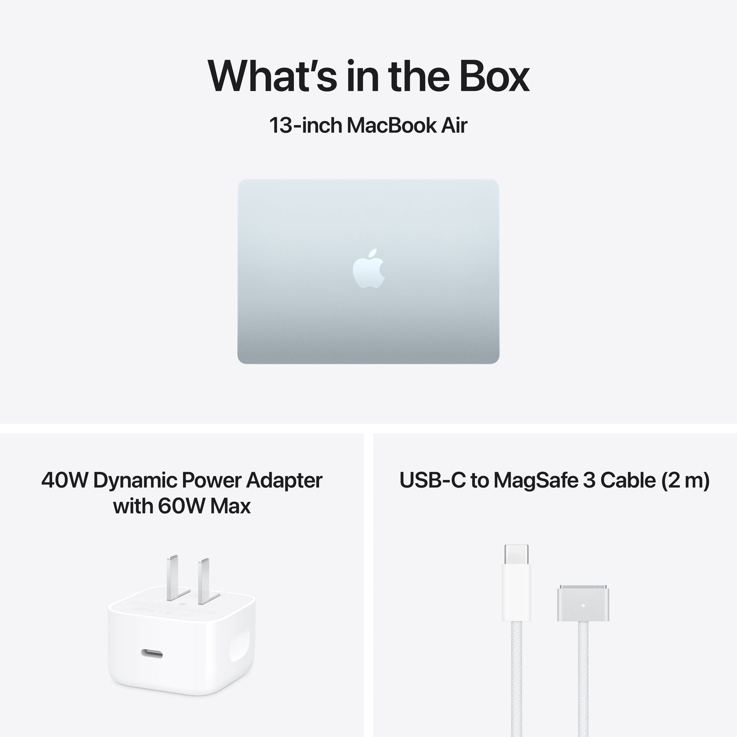 Apple 13-inch MacBook Air: Apple M5 chip w 10-core CPU - 8-core GPU, 512GB SSD, 16GB RAM - Sky Blue - MDHH4LL/A - (2026)