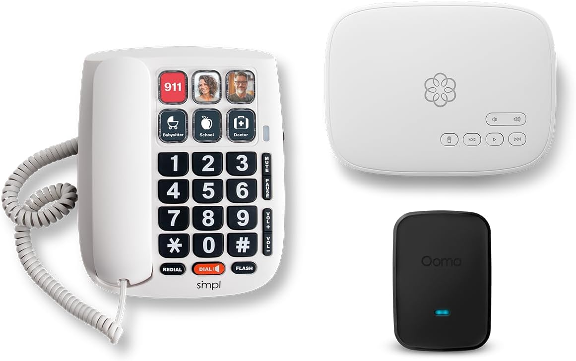 Ooma Family Internet Home Phone Service Bundle with Premier Service Plan