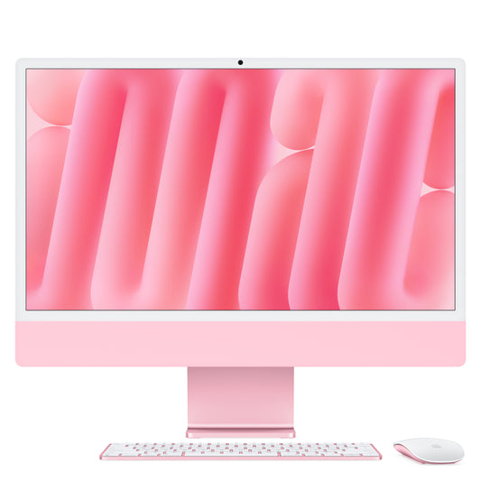 Apple 24-inch iMac with Retina 4.5K display: M4 chip w 8C CPU / 8C GPU, 256GB SSD, 16GB Memory - Pink - MWUG3LL/A (Fall 2024)