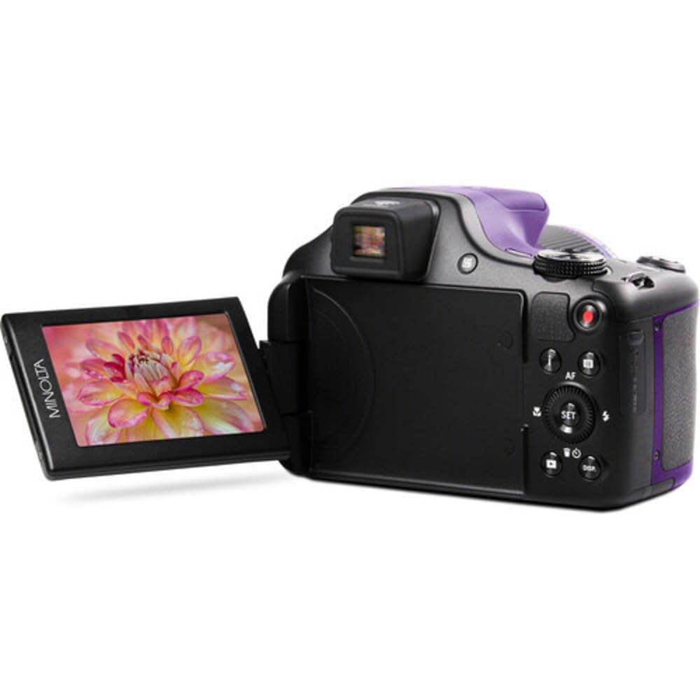 Minolta MN67Z 20 MP / 1080P FHD Bridge Digital Camera w/67x Optical Zoom (Purple)