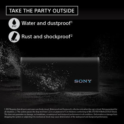Sony ULT Field 3 Wireless Portable Bluetooth Speaker, Waterproof, 24 Hour Battery and Shoulder Strap (SRSULT30W), Off White
