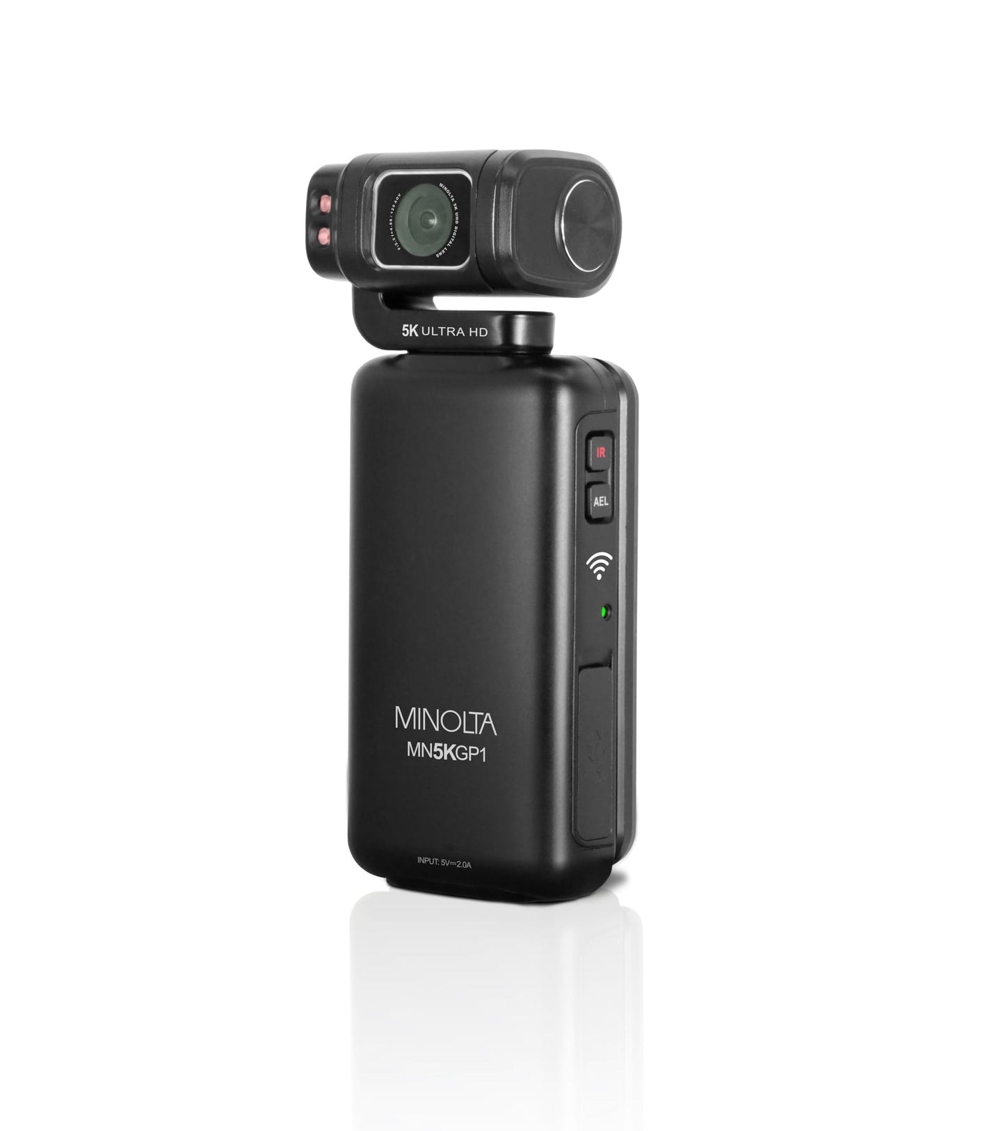 Minolta MN5KGP1 5K Ultra HD / 20 MP Handheld Pocket Camcorder w/Motorized Tilting Lens Head