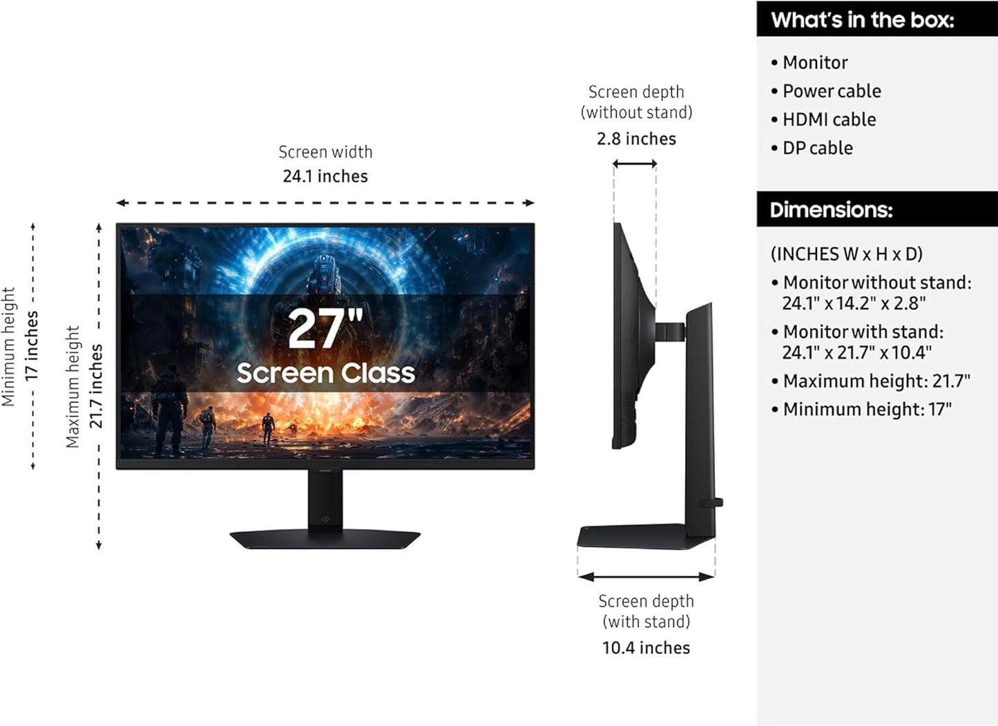 Sasmung 27-in Odyssey G6 G60F QHD Gaming Computer Monitor, 350Hz, IPS - LS27FG60DENXZA