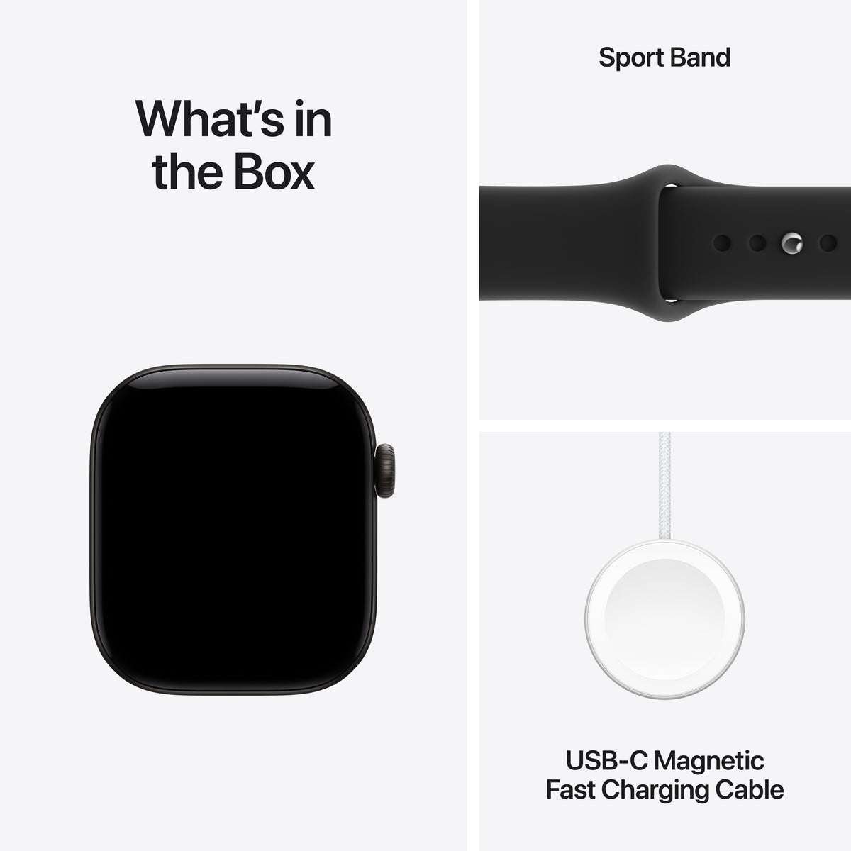 Apple Watch Series 12 GPS 42mm Black Aluminum Case with Black Sport Band - S/M - MJEA4LS/A (2026)