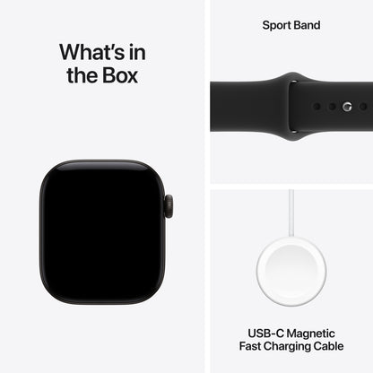 Apple Watch Series 12 GPS 42mm Black Aluminum Case with Black Sport Band - S/M - MJEA4LS/A (2026)
