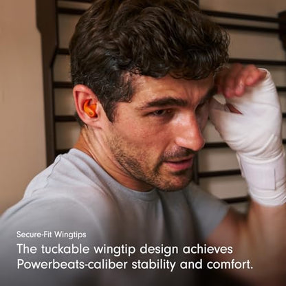 (Open Box) Beats Powerbeats Fit - Wireless Noise-Cancelling Workout Earbuds with Ultimate Secure Fit - Spark Orange