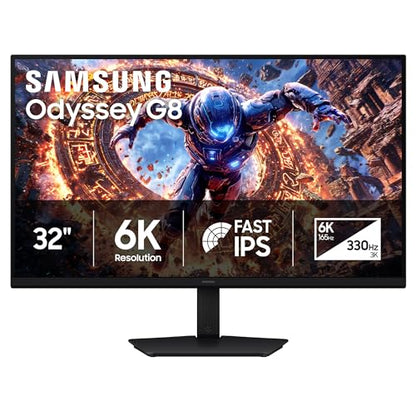 Samsung 32-in Computer Monitor - 6K, IPS, 165Hz (DLG 3K 330Hz), DP 2.1 - LS32HG802ESXZA (2026)