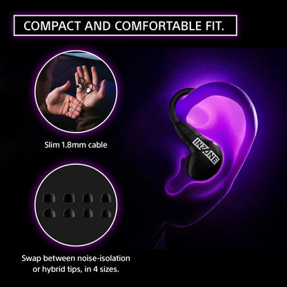 (Open Box) Sony INZONE E9 Wired in-Ear Monitor for Gaming, 360 Spatial Sound - Black - IERG900B