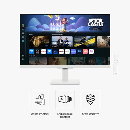 Samsung 27-Inch M5 (M50F) FHD Smart Monitor with Streaming TV, Speakers, White, LS27FM503ENXZA