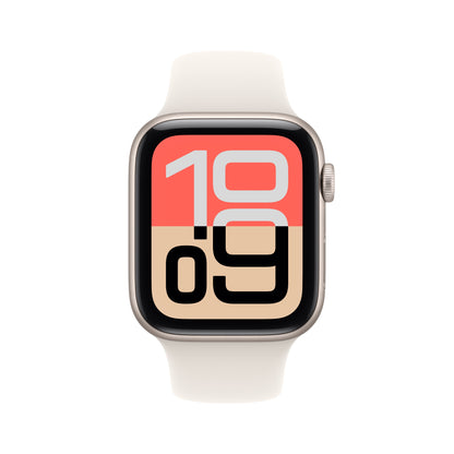 (Open Box) Apple Watch SE 3 GPS + Cellular 44mm Starlight Aluminum Case with Starlight Sport Band - M/L - MEPF4LW/A - (Fall 2025)