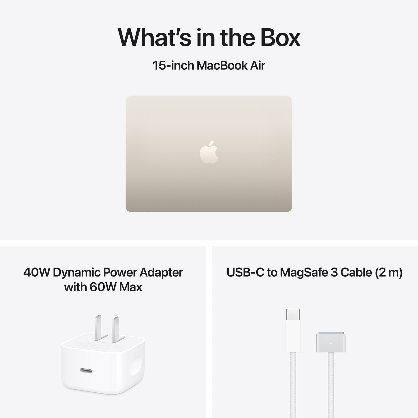 Apple 15-inch MacBook Air: Apple M5 chip w 10-core CPU - 10-core GPU, 512GB SSD, 16GB RAM - Starlight - MDVD4LL/A - (2026)