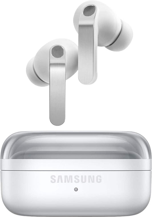 (Open Box) Samsung Galaxy Buds4 Pro Bluetooth Wireless Earbud Headphones - White - (US Version SM-R640NZWAXAR)