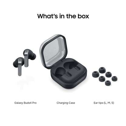 Samsung Galaxy Buds4 Pro Bluetooth Wireless Earbud Headphones - Black - (US Version SM-R640NZKAXAR)