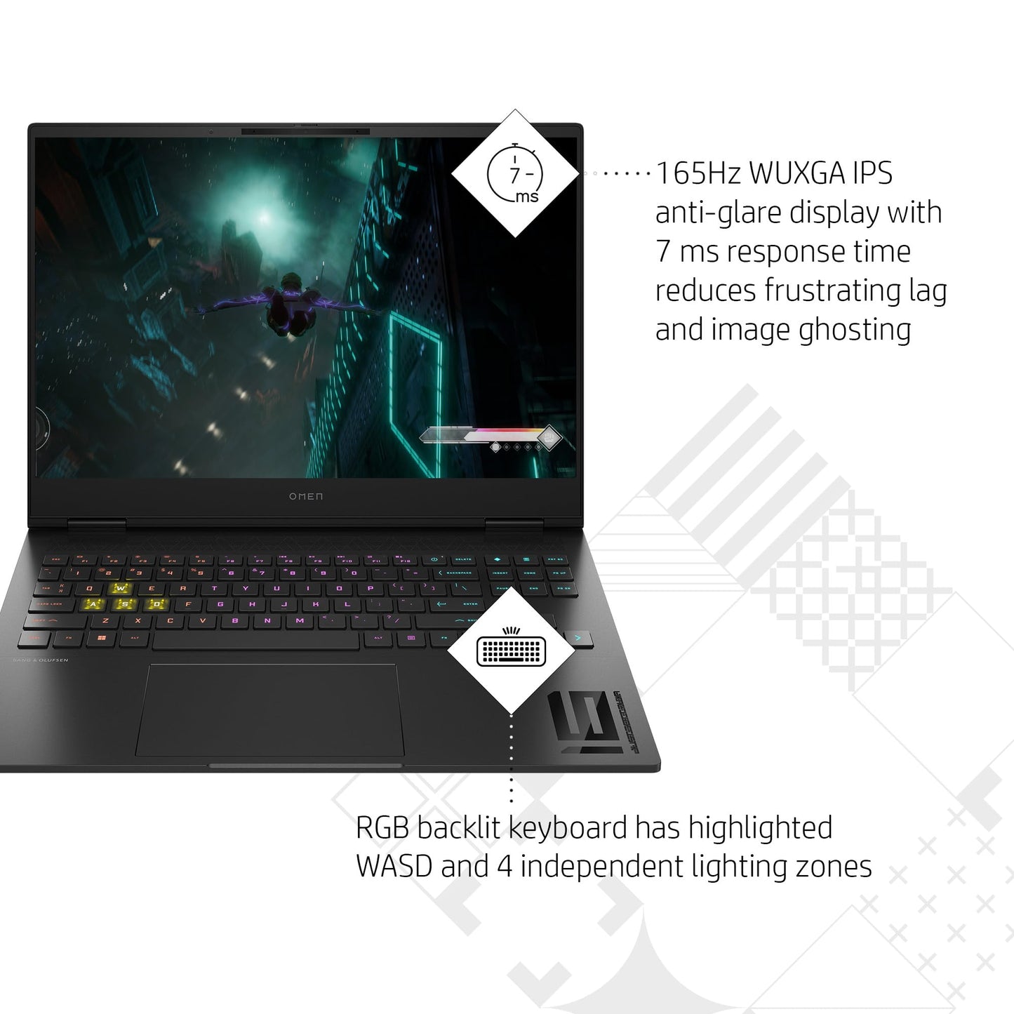 HP OMEN Transcend 16-in Gaming Laptop Computer, 16GB, 1TB, NVIDIA GeForce RTX 4060, 16-u0010nr - Black