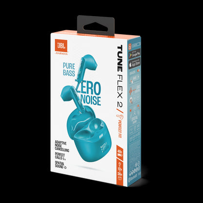 JBL Tune Flex 2 Noise Cancelling True Wireless Headphones - Turquoise