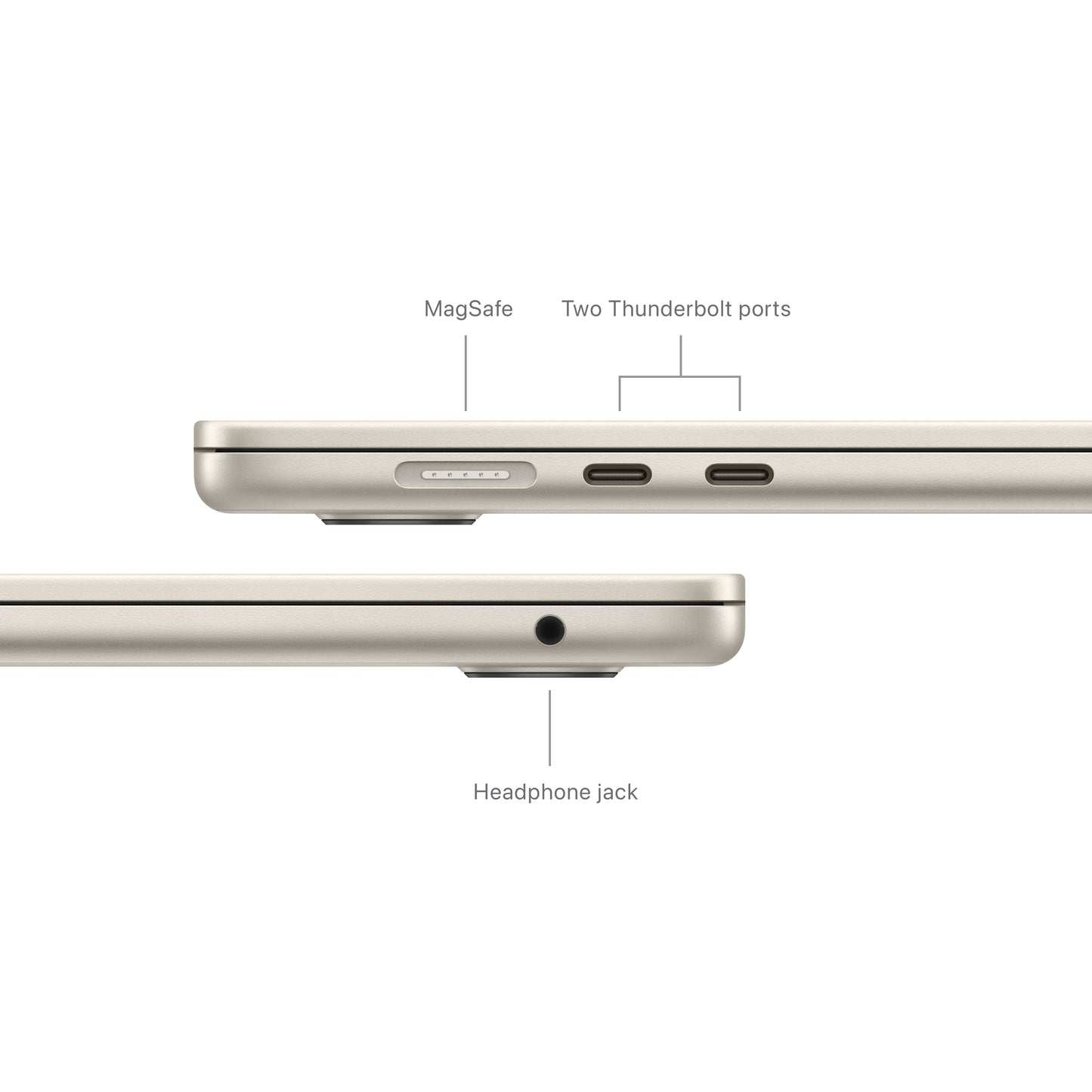 (CTO) Apple MacBook Air 15-in M3 8C CPU - 10C GPU, 8GB, 1TB, Starlight, 35W Dual - (Spring 2024) - Z1BT0005Z