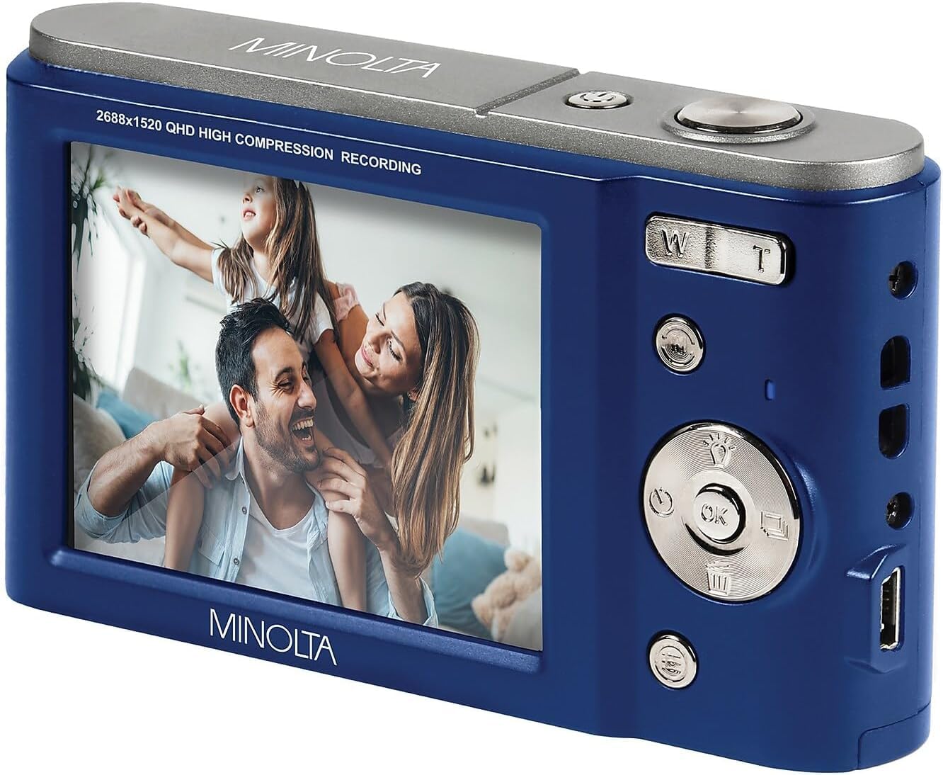 Minolta MND20 44 MP / 2.7K Quad HD Digital Camera (Blue)