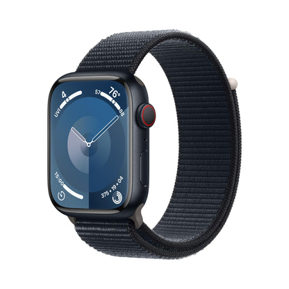 Apple Watch Series 9 GPS + Cellular 45mm Midnight Aluminum Case with Midnight Sport Loop (2024)