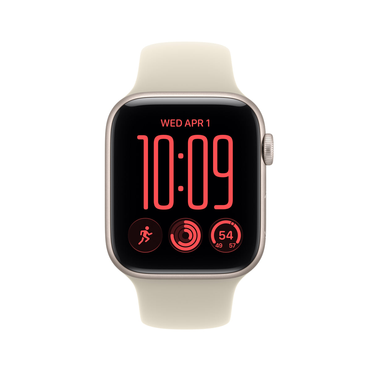 Apple Watch SE 3 GPS 44mm Starlight Aluminum Case with Sand Sport Band - S/M - MJL34LW/A (2026)