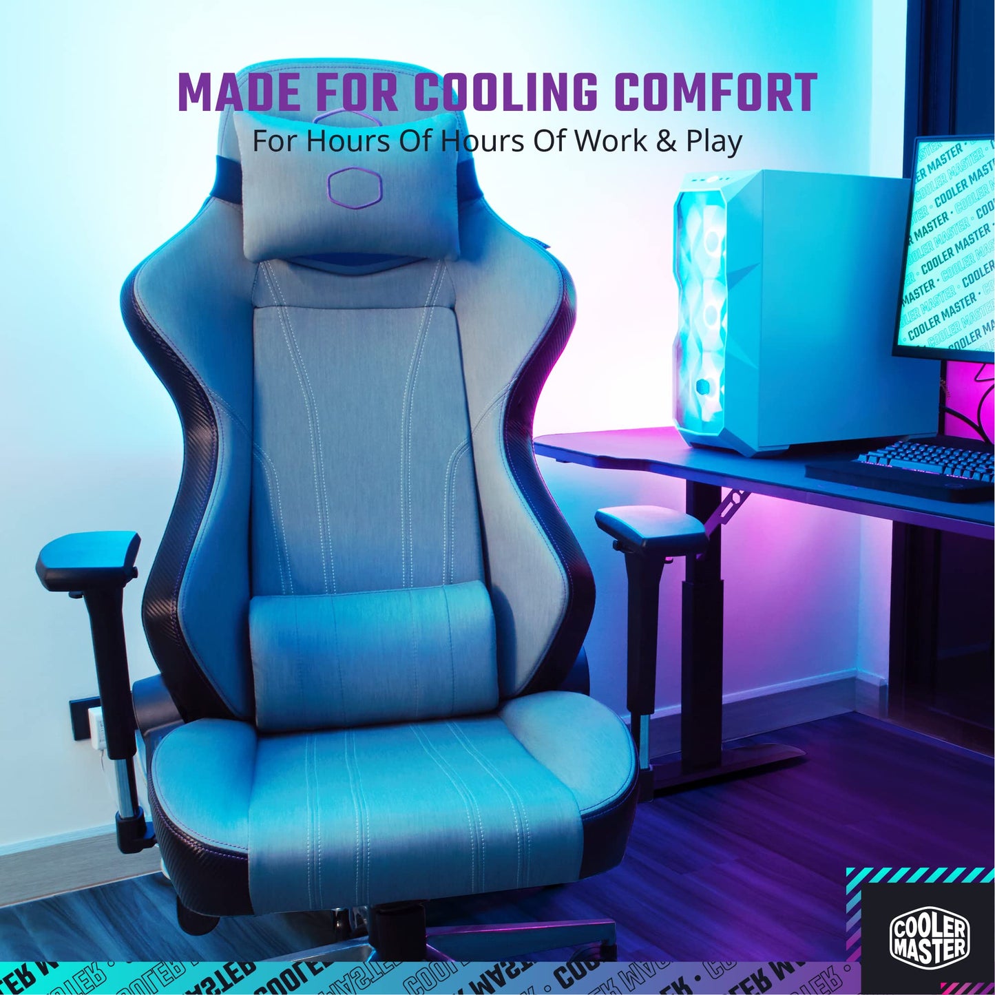 Cooler Master Caliber X1C Gaming Chair - Gray - CMI-GCX1C-GY