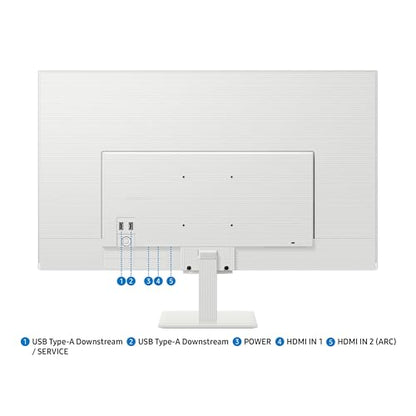 Samsung 32-Inch M5 (M50F) FHD Smart Monitor with Streaming TV, Speakers, White, LS32FM503ENXZA
