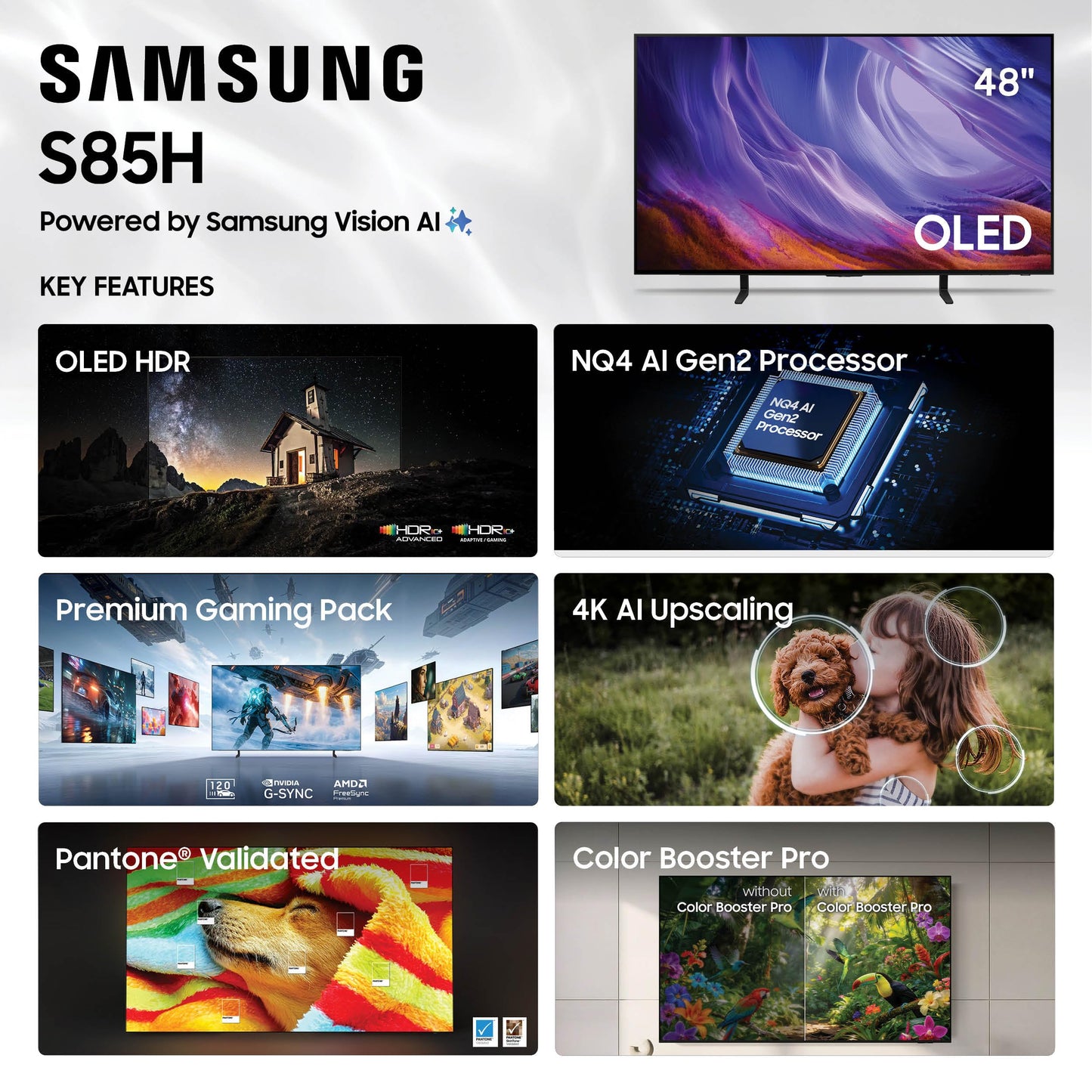 Samsung S85H 48-in OLED TV - QN48S85HAEXZA (2026)