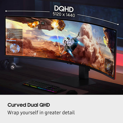 (Open Box) Samsung 49-inch Odyssey G9 (G91F) DQHD, 144Hz, Curved Gaming Computer Monitor - LS49FG910ENXZA
