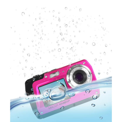 Minolta MN40WP 48 MP / 2.7K Quad HD Waterproof Digital Camera w/Dual LCD (Pink)