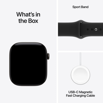 Apple Watch Series 12 GPS 46mm Black Aluminum Case with Black Sport Band - S/M - MJEK4LS/A (2026)