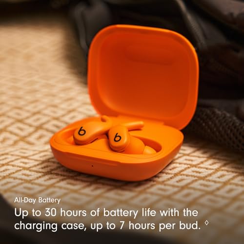 Beats Powerbeats Fit - Wireless Noise-Cancelling Workout Earbuds with Ultimate Secure Fit - Spark Orange