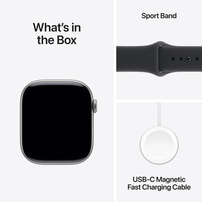 (Open Box) Apple Watch Series 11 GPS + Cellular 46mm Space Gray Aluminum Case with Black Sport Band - S/M - MFC94LW/A - (Fall 2025)