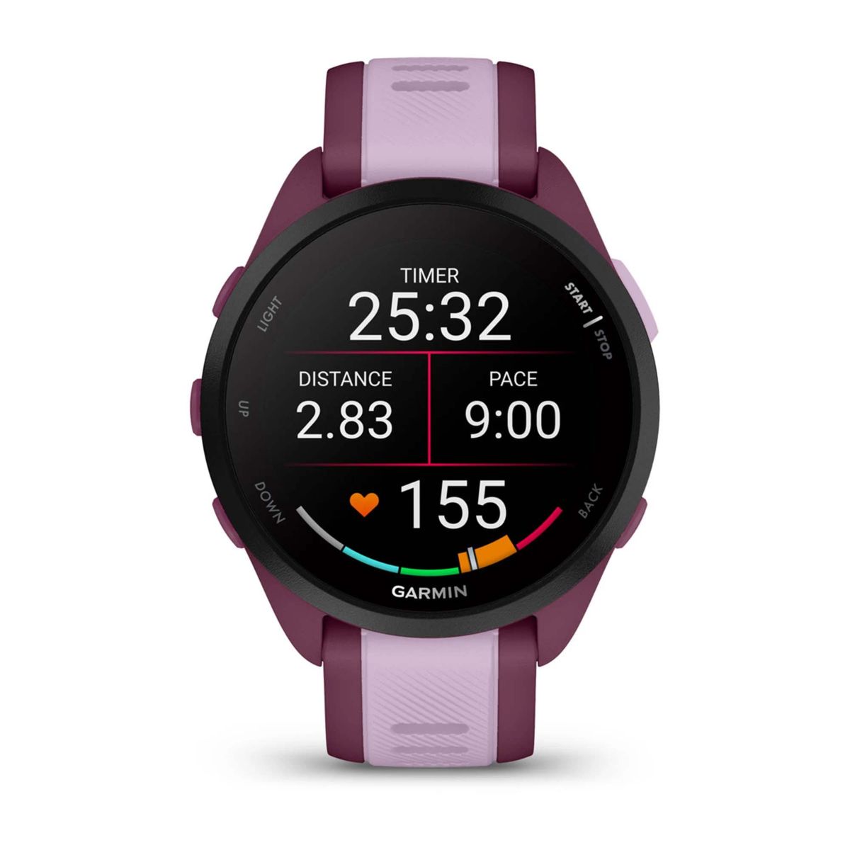 Garmin Forerunner 165 Music Fitness and Running Smartwatch, Berry / Lilac