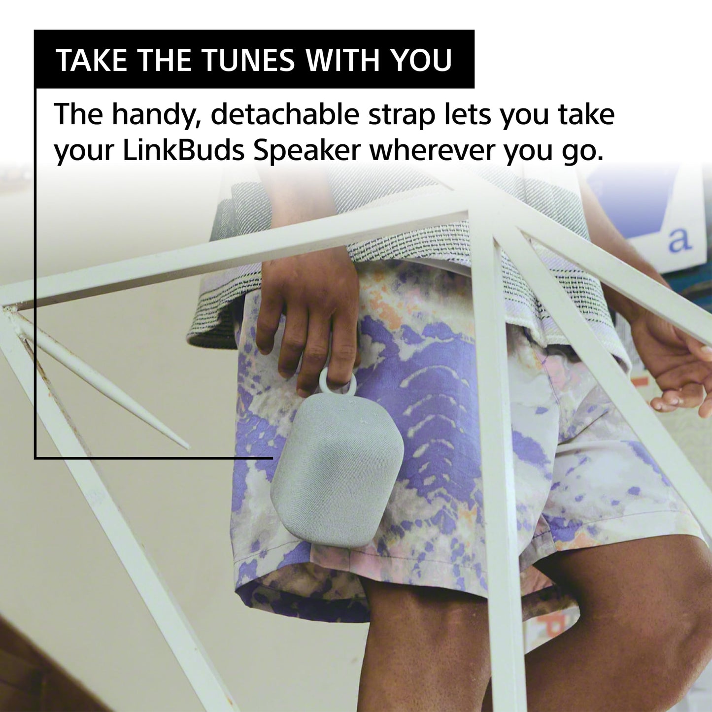 Sony LinkBuds Wireless Portable Bluetooth Speaker, Light Gray