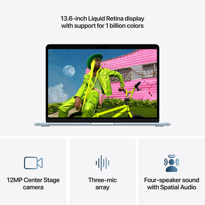 (Open Box) Apple 13-inch MacBook Air: Apple M5 chip w 10-core CPU - 8-core GPU, 512GB SSD, 16GB RAM - Sky Blue - MDHH4LL/A - (2026)