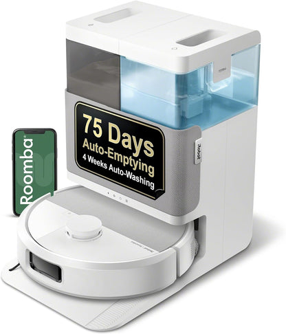 iRobot Roomba Plus 505 Combo Robot Vacuum & Mop + AutoWash Dock - White