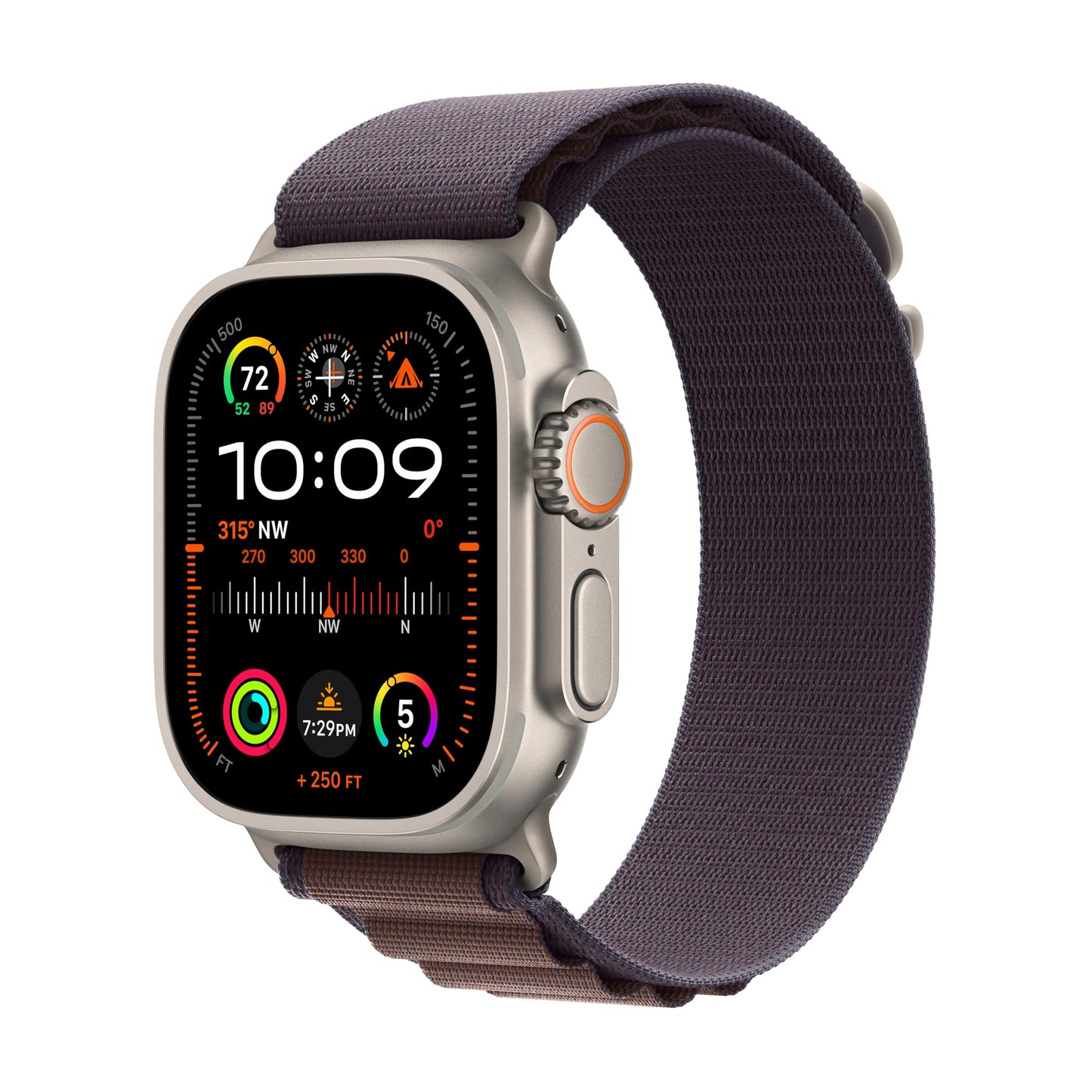 (Open Box) Apple Watch Ultra 2 GPS + Cellular, 49mm Titanium Case with Indigo Alpine Loop - MEDIUM - MRET3LW/A (2024)