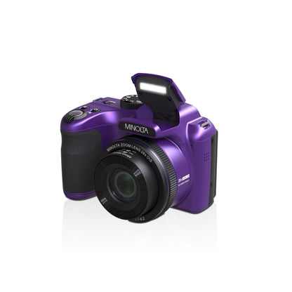 Minolta MN26Z 20 MP / 1080P FHD Bridge Digital Camera w/26x Optical Zoom (Purple)