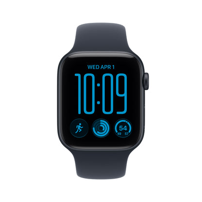 Apple Watch SE 3 GPS 44mm Midnight Aluminum Case with Navy Blue Sport Band - M/L - MJL94LW/A (2026)