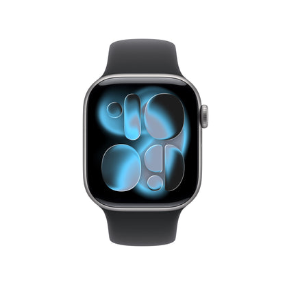 (Open Box) Apple Watch Series 11 GPS 42mm Space Gray Aluminum Case with Black Sport Band - M/L - MEQX4LW/A - (Fall 2025)
