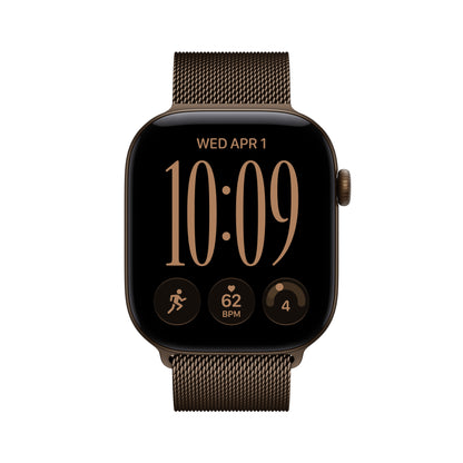 Apple Watch Series 12 GPS + Cellular 46mm Dark Bronze Aluminum Case with Dark Bronze Milanese Loop - M/L - MKDG4LS/A (2026)