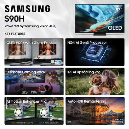 Samsung S90H 83-in OLED TV - QN83S90HAEXZA (2026)