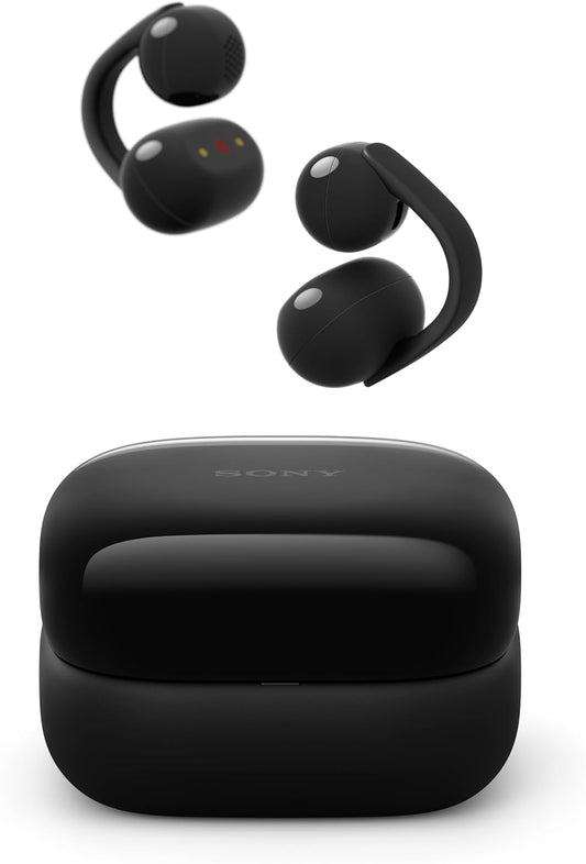 (Open Box) Sony LinkBuds Clip Open-Ear Truly Wireless Earbuds, Ambient Sound Awareness, Water Resistant, 37hr Battery, Black - WFLC900/B