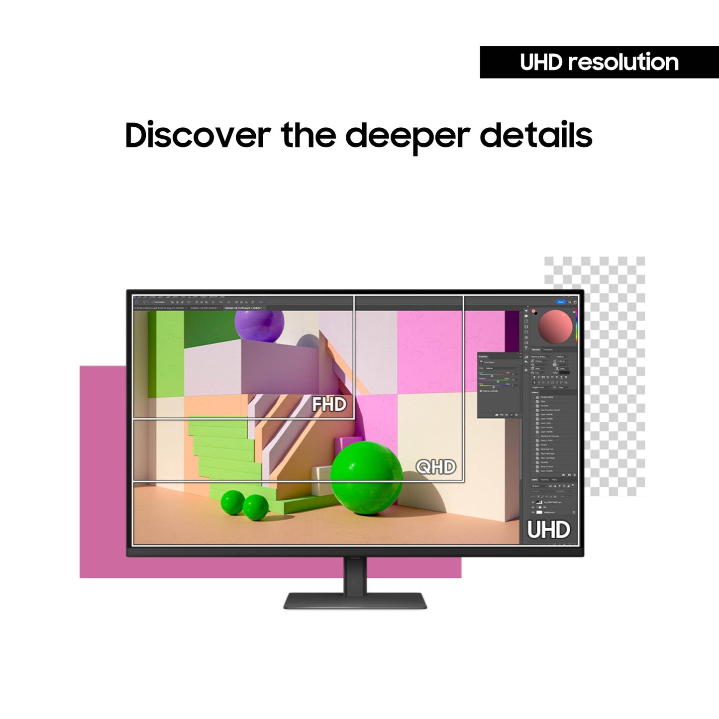 Samsung 37-in ViewFinity S7 (S70D) 4K UHD HDR10 High Resolution Computer Monitor - LS37D700EANXZA