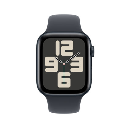 (Open Box) Apple Watch SE GPS + Cellular 44mm Midnight Aluminum Case with Midnight Sport Band - M/L - MXG23LL/A (2024)